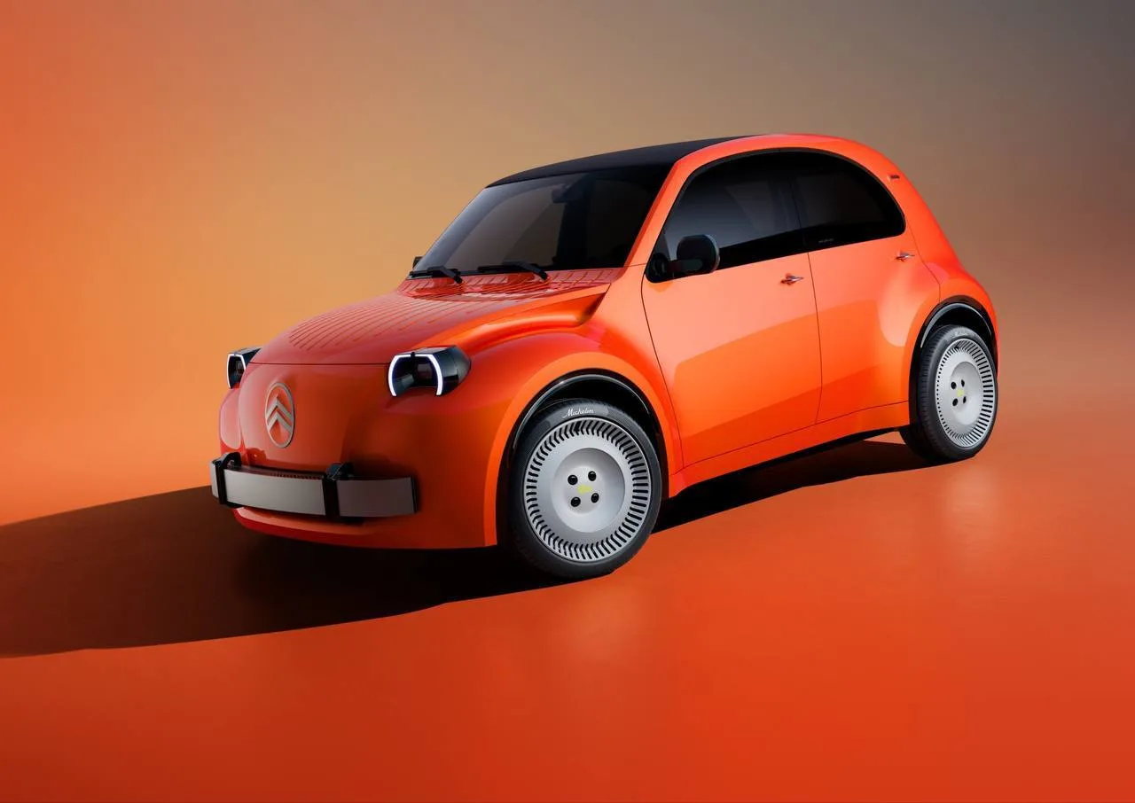 Citroën показал милейший электрокар в стиле легендарного 2CV — компактная машинка с акк...