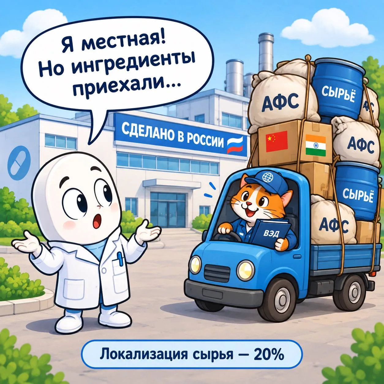 Лекарства российские — сырье импортное: что это значит для ВЭД
