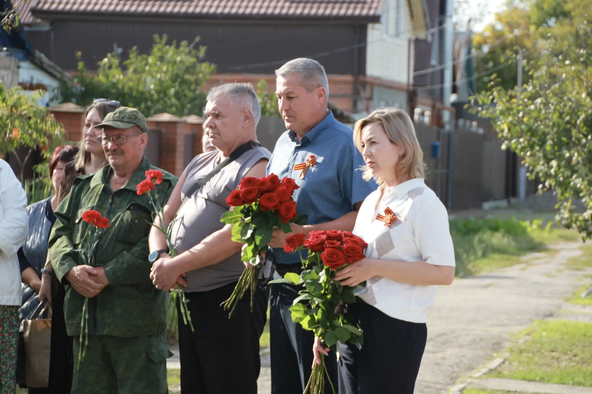 Сегодня в поселке Афипском состоялось торжественное открытие мемориальной доски в памят...