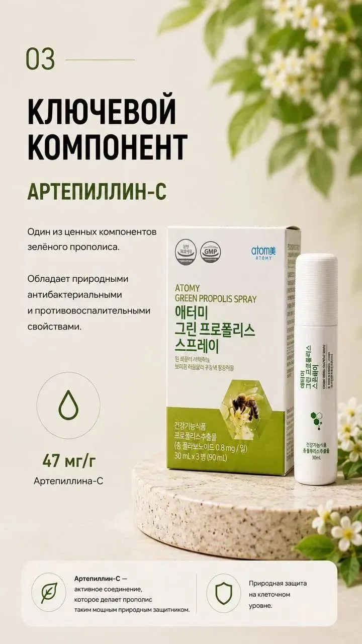 СПРЕЙ С ПРОПОЛИСОМ АТОМИ как никогда актуален в последнее время...