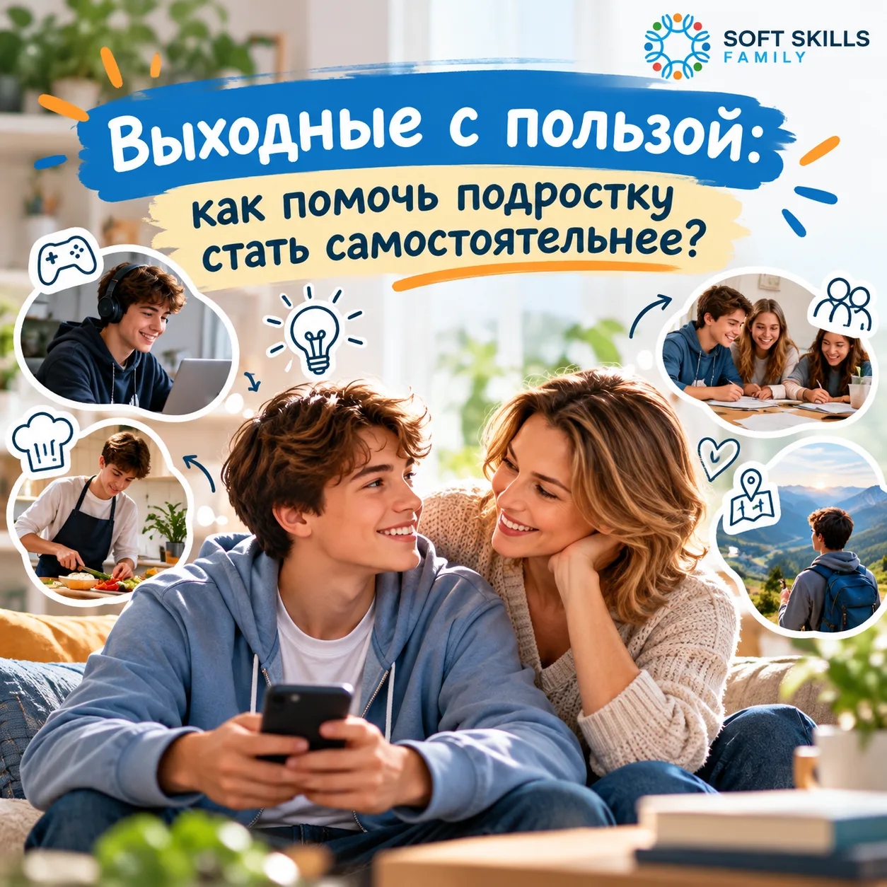💙 Выходные с пользой: как помочь подростку стать самостоятельнее?