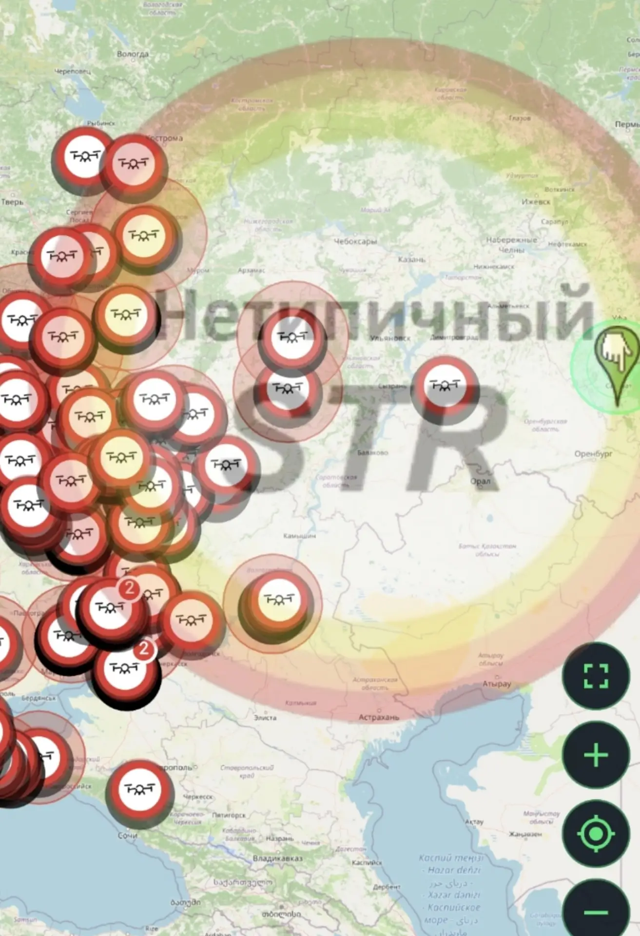 ⚡⚡Огромное количество беспилотников движется в восточном направлении. Вся карта букваль...