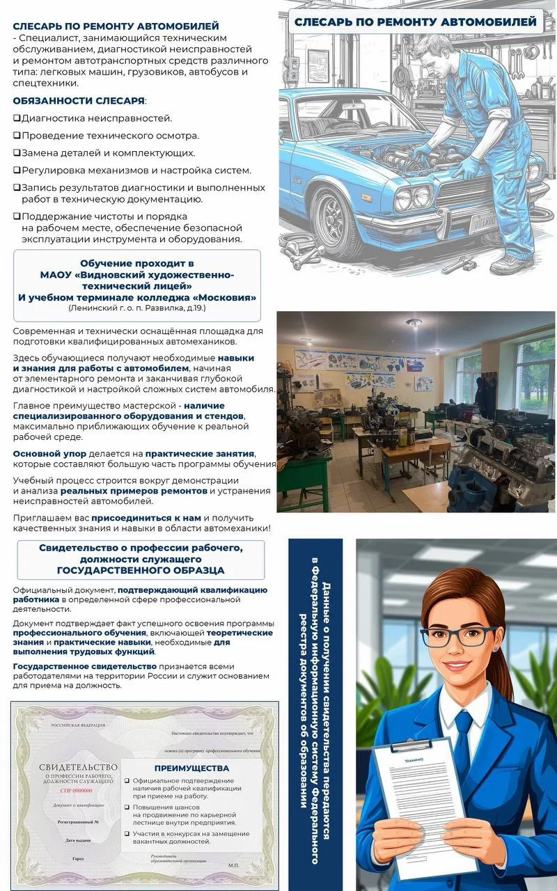 🚗 Хотите освоить востребованную профессию слесаря по ремонту автомобилей? 🚗