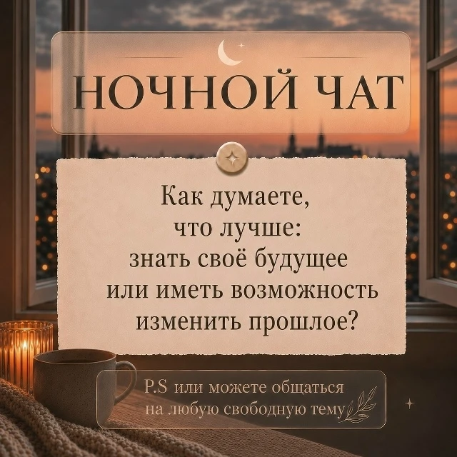 Вечерний разговор в онлайн-режиме