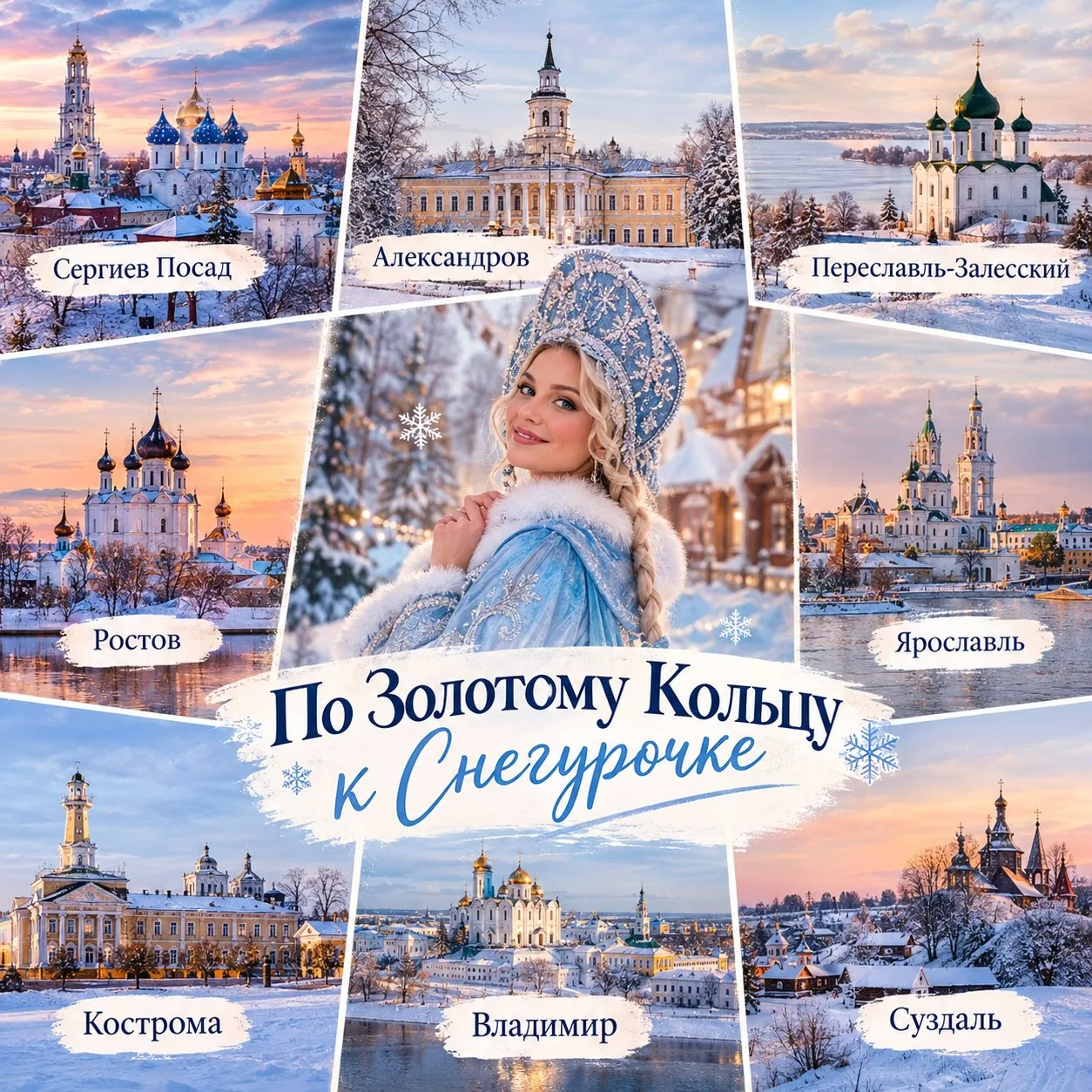 🎄 ПО ЗОЛОТОМУ КОЛЬЦУ К СНЕГУРОЧКЕ ❄️