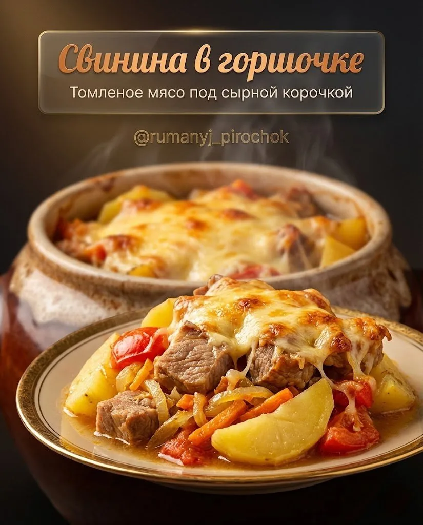 🥘 Свинина с картофелем в горшочке