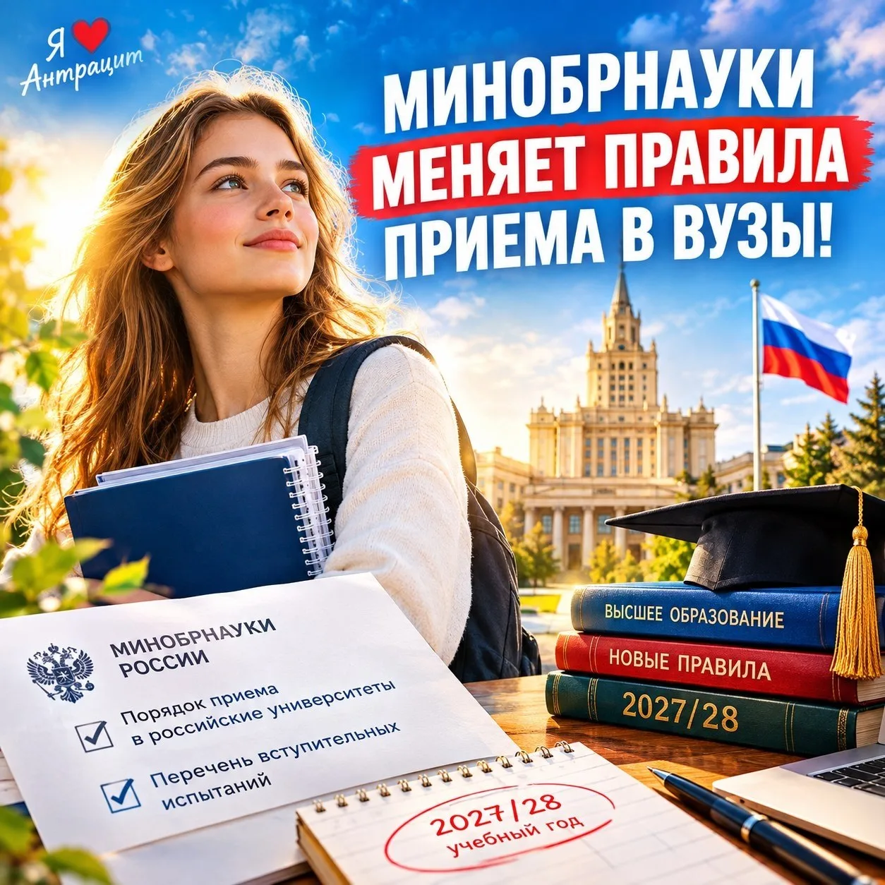 🚨 Минобрнауки меняет правила приёма в вузы с 2027 года!