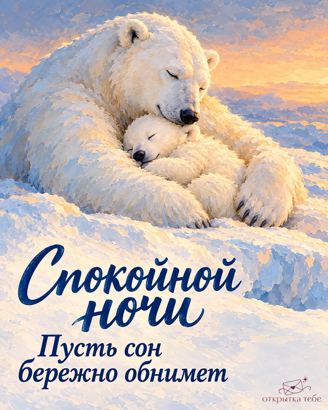Пусть этой ночью будет тепло, спокойно и безопасно.