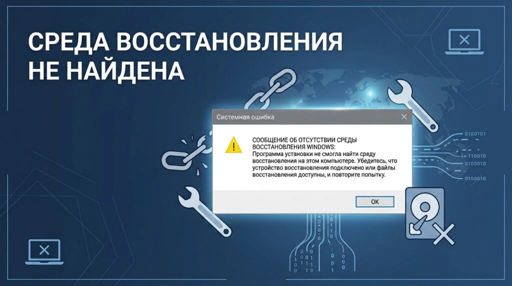 🪟 «Невозможно найти среду восстановления»: как исправить