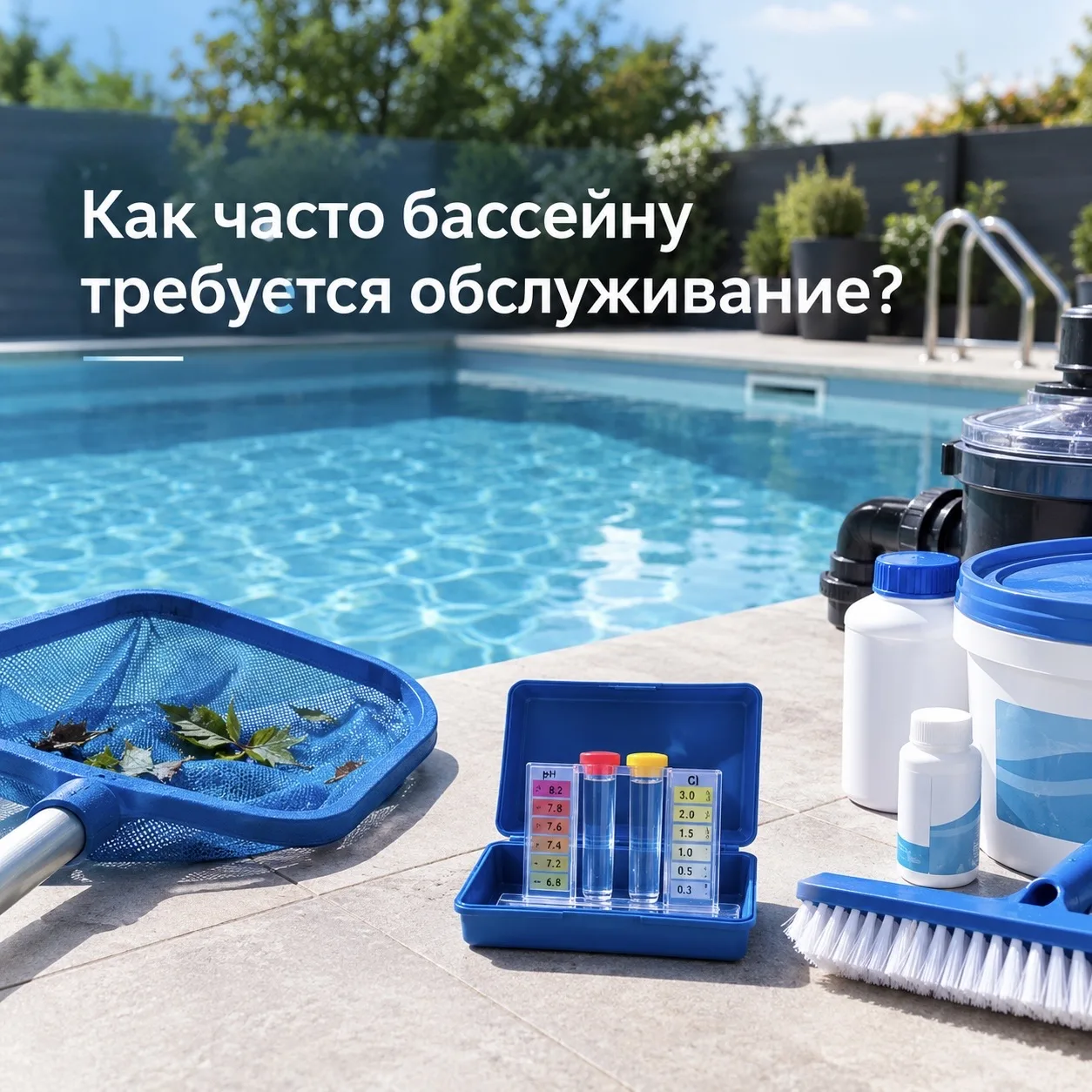 КАК ЧАСТО БАССЕЙНУ ТРЕБУЕТСЯ ОБСЛУЖИВАНИЕ? ⚙️