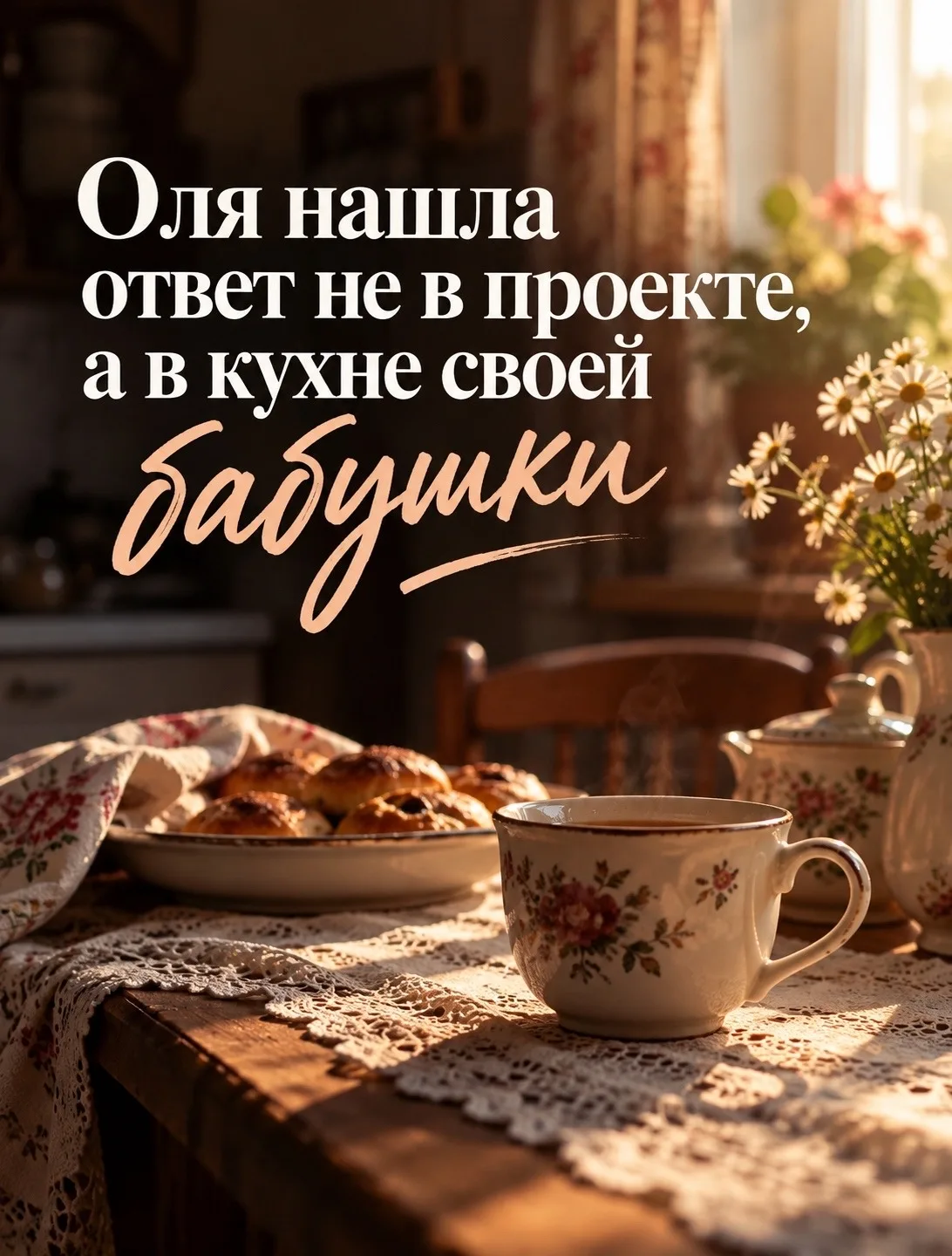 Оля нашла ответ не в проекте, а в кухне своей бабушки 🕰️