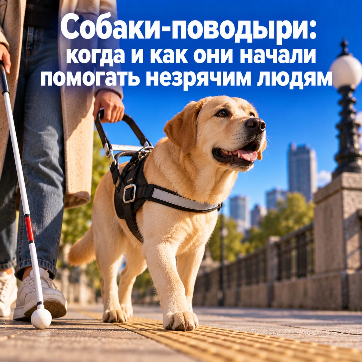 🐕‍🦺 Собаки-поводыри: когда они начали помогать незрячим людям