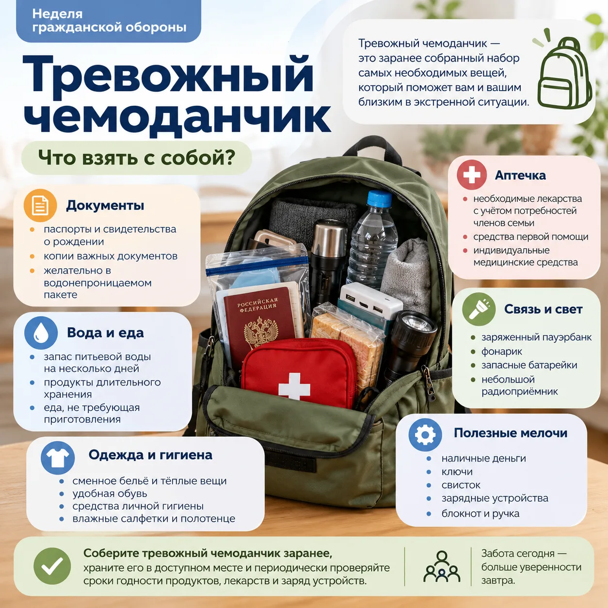 🎒 Тревожный чемоданчик: готовимся заранее