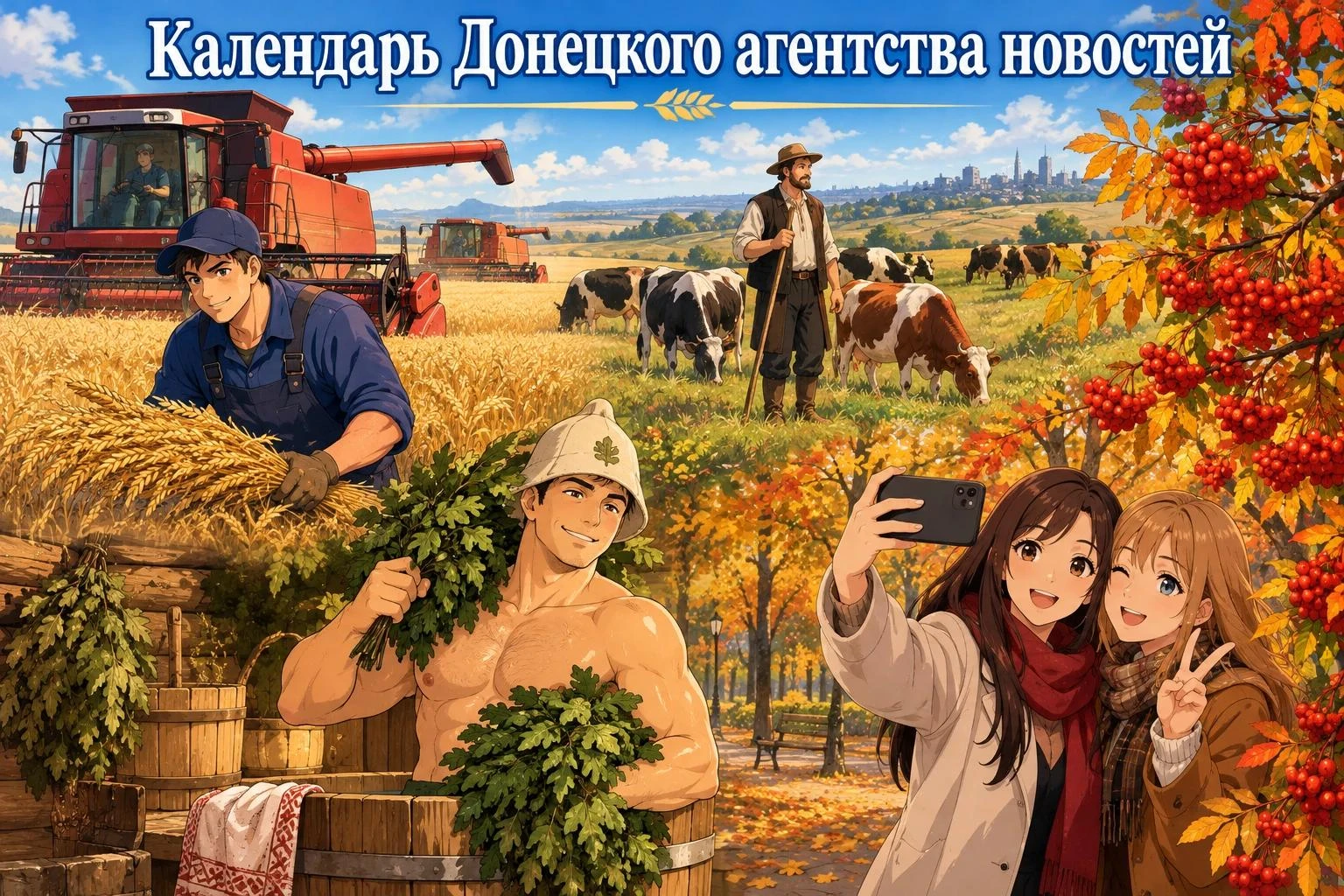 День аграриев, девочек, осеннего воздуха и рябины