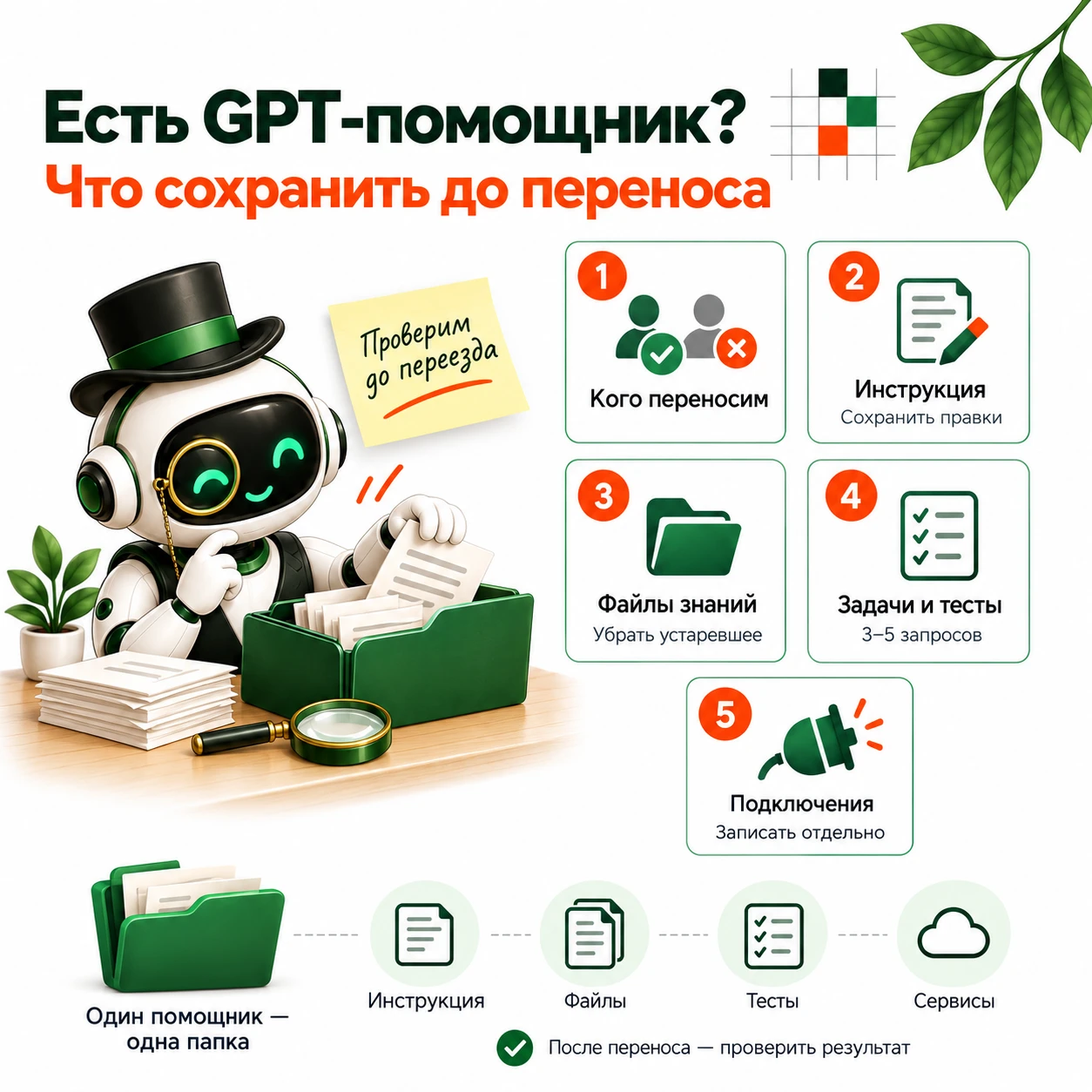 У ВАС ЕСТЬ GPT-ПОМОЩНИК? ЧТО СОХРАНИТЬ ДО ПЕРЕНОСА