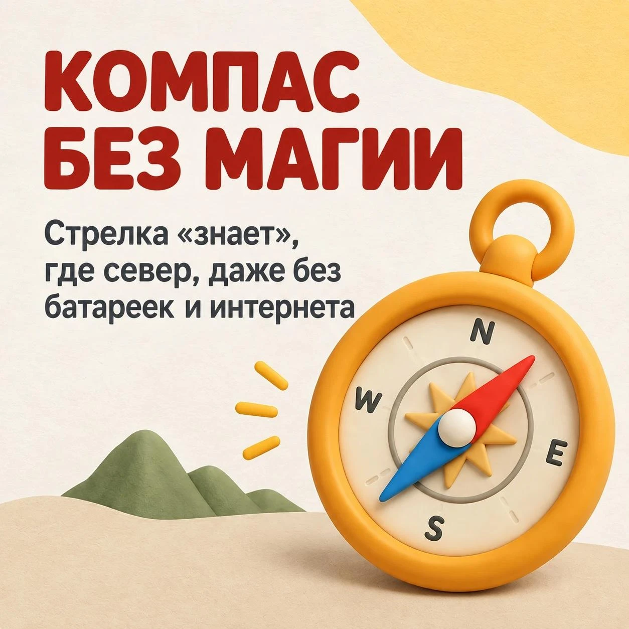 🧭 Компас редко лежит у кого-то в кармане.