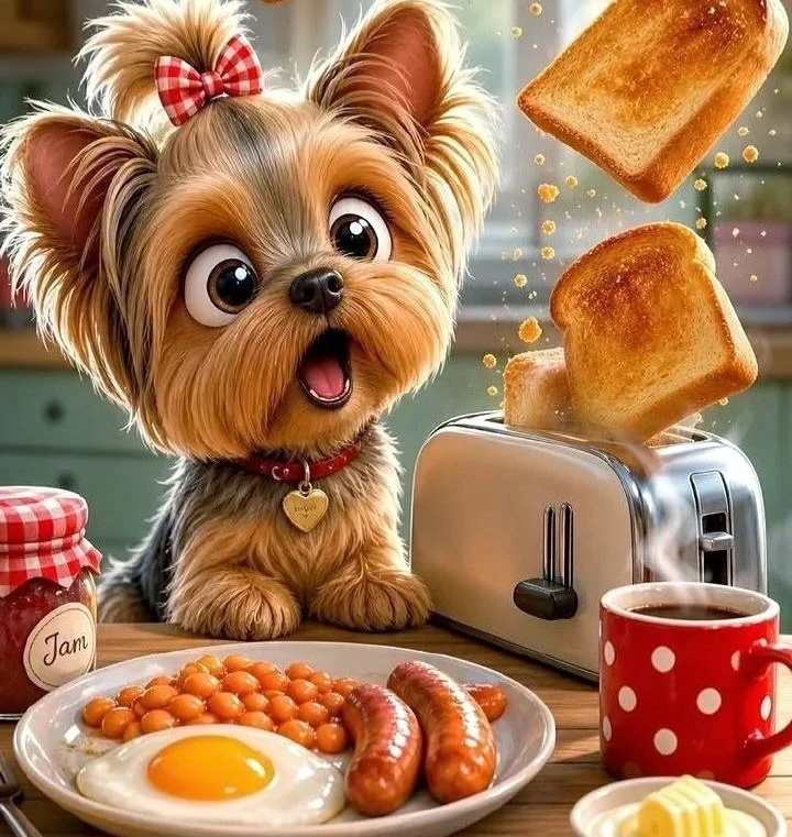 Чтобы не было утром грустно, надо позавтракать очень вкусно.