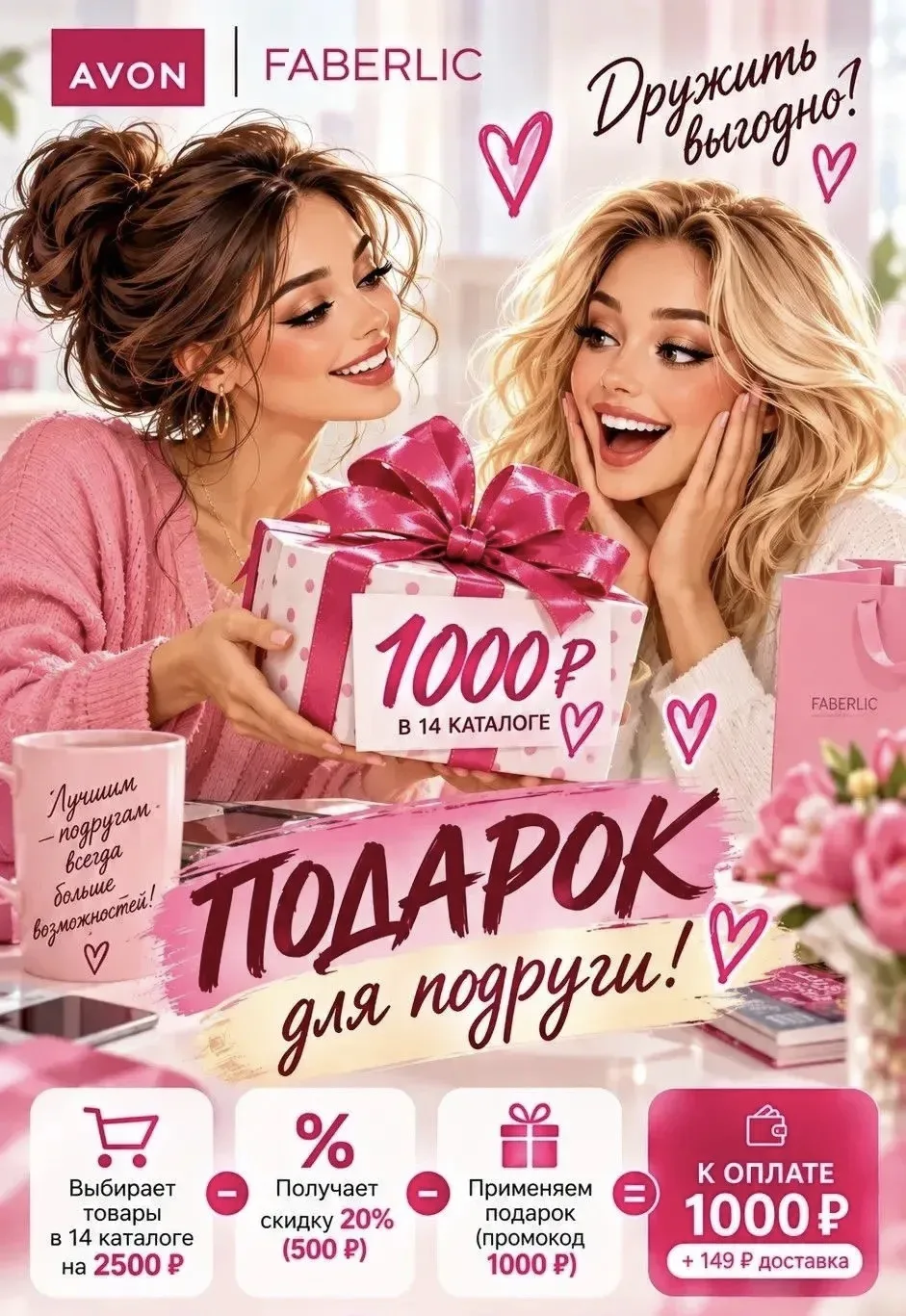 Только сегодня до 23:00 МСК Дарю промокод на 1000₽ В СЧЕТ ОПЛАТЫ ЗАКАЗА ОТ 2500₽