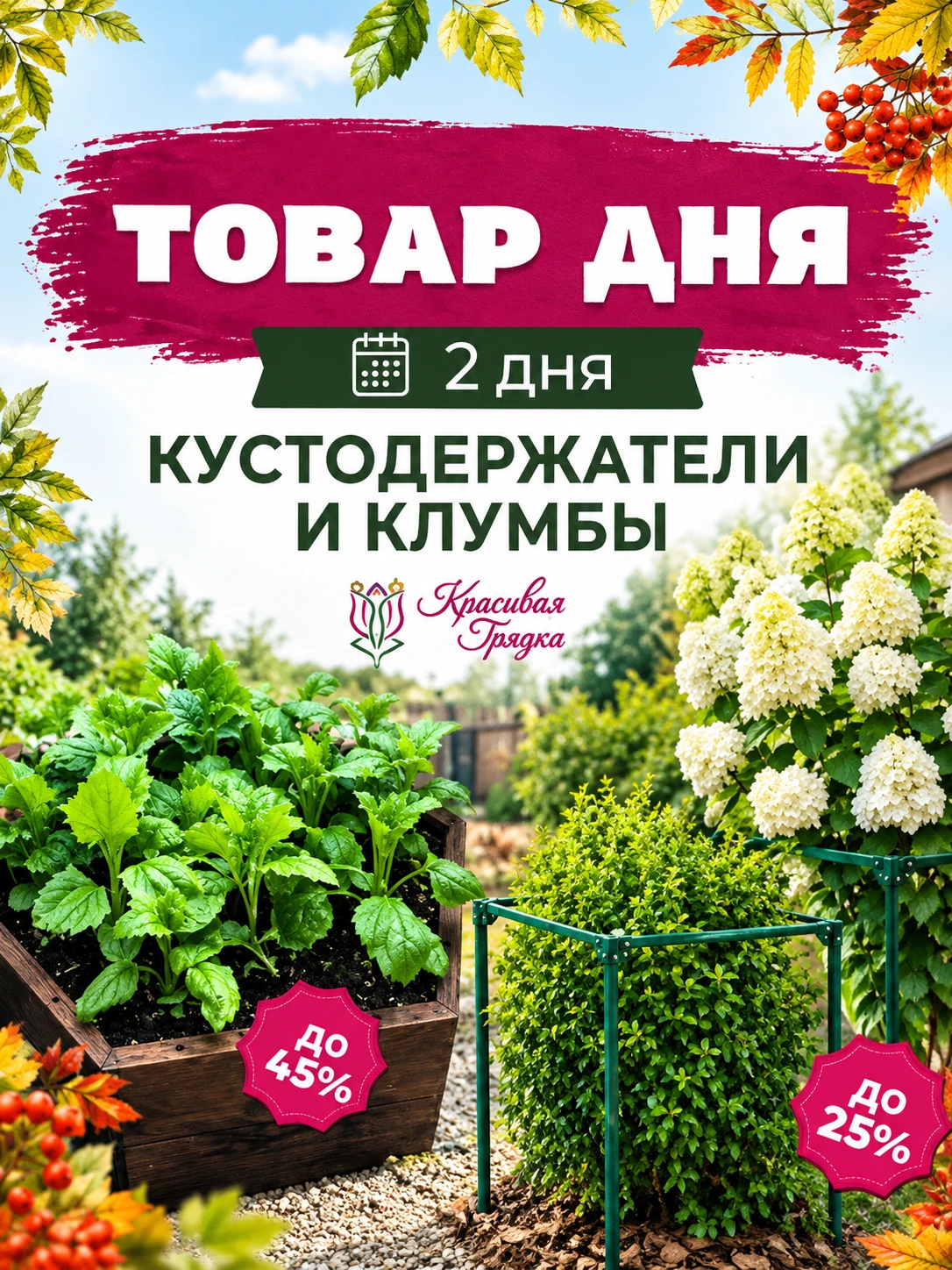 🔥 Всего 2 дня — акция «Товар дня» в «Красивой грядке»! 🔥