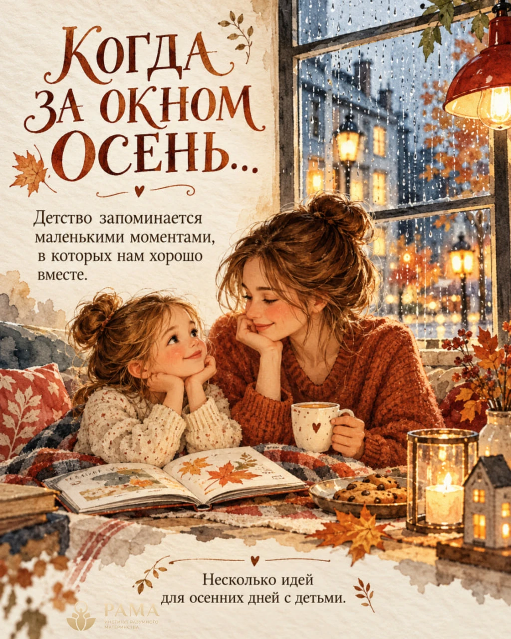 Когда за окном осень, так хочется прожить с ребёнком что-то простое и настоящее.