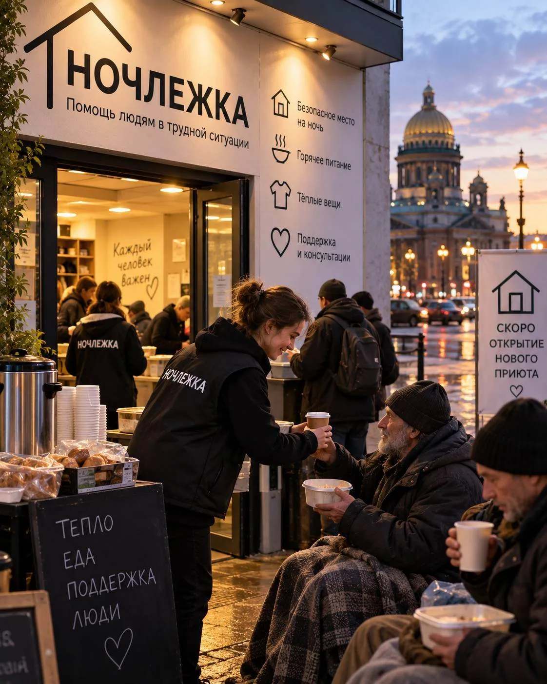 🏠 Санкт-Петербург — откроют круглогодичный приют для бездомных