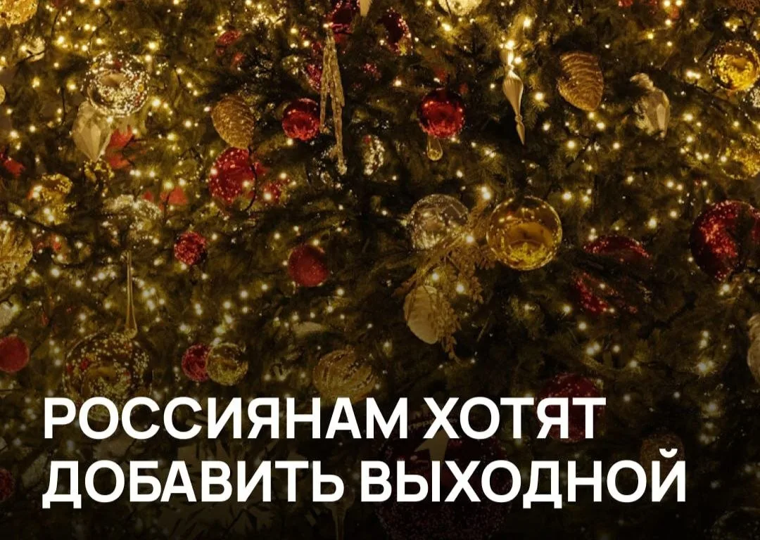 🎄31 декабря предложили навсегда сделать выходным