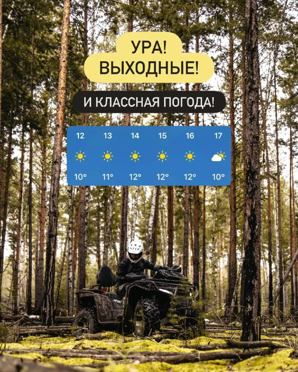 Друзья, вы уже видели какая классная погода на улице?!🔥