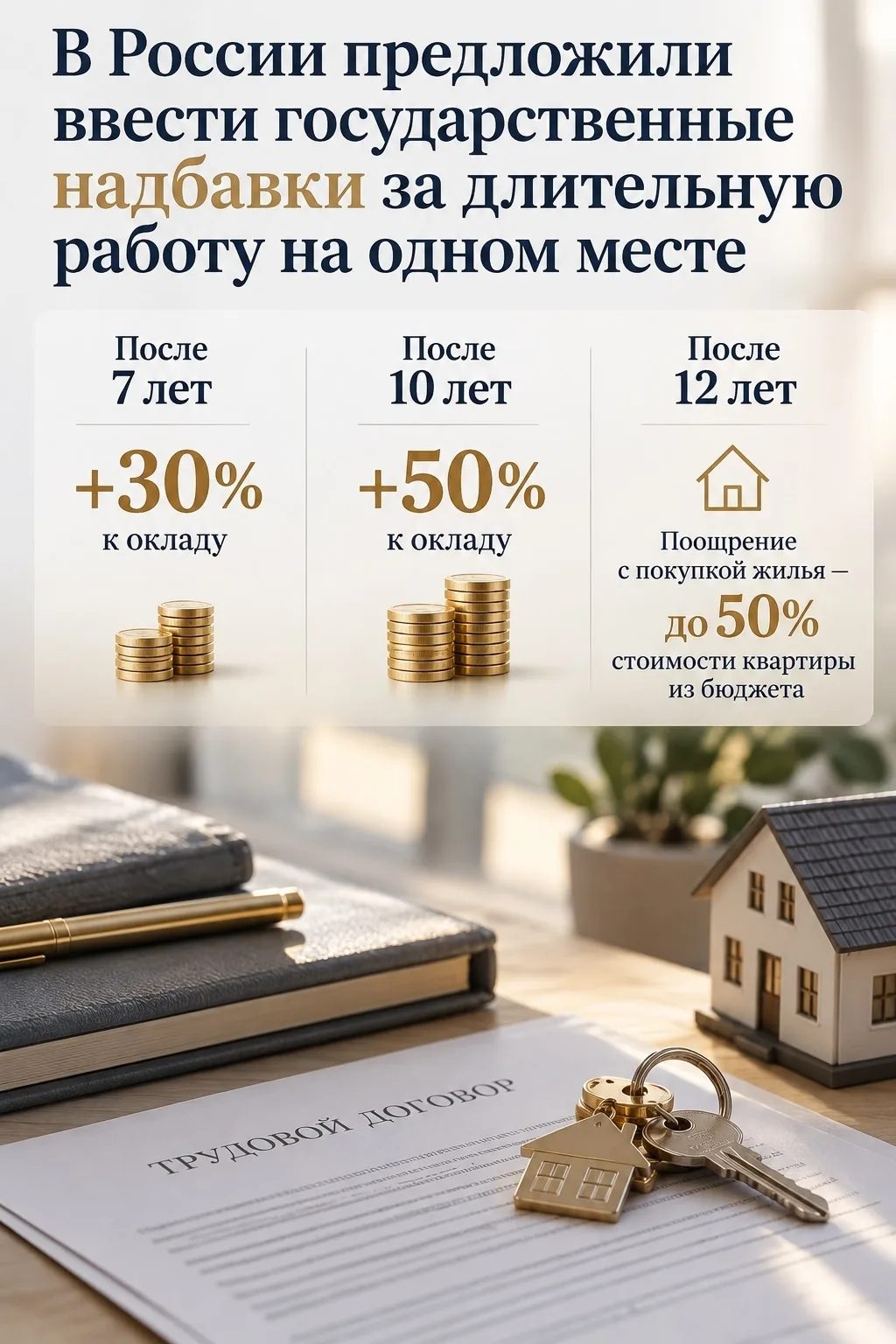 Российским работникам предложили доплачивать до 50% к salário за лояльность компании, а...