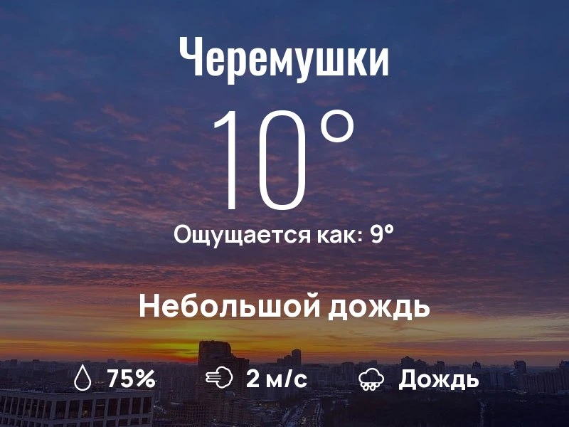 Что с погодой в Черёмушках?