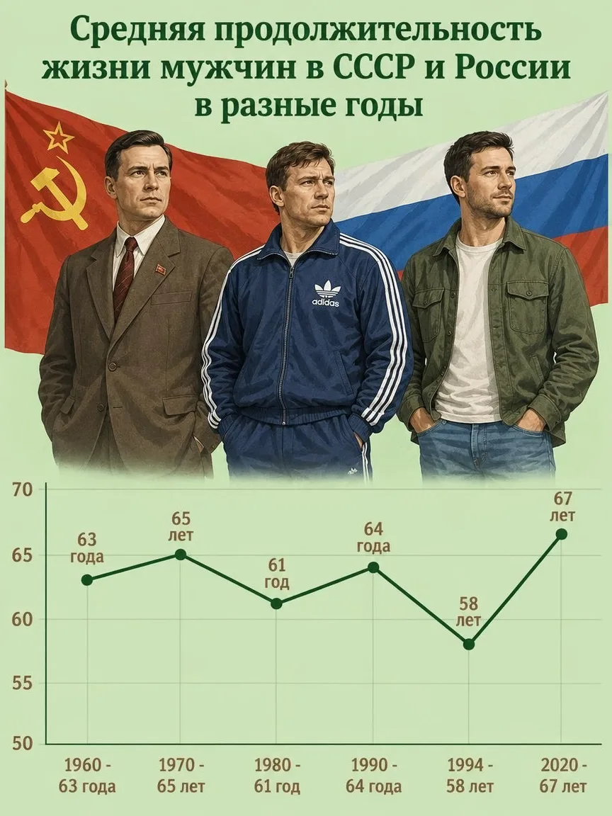 ♥️Пусть кто угодно доказывает мне, что наши мужчины умирают раньше времени от тяжёлой р...