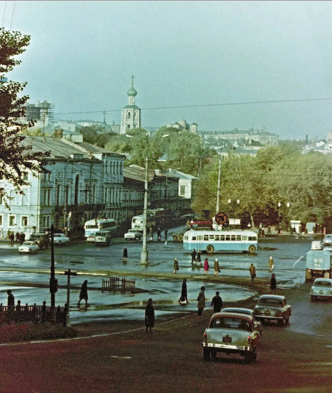 Вид на Трубную площадь и Петровский бульвар, 1960-е
