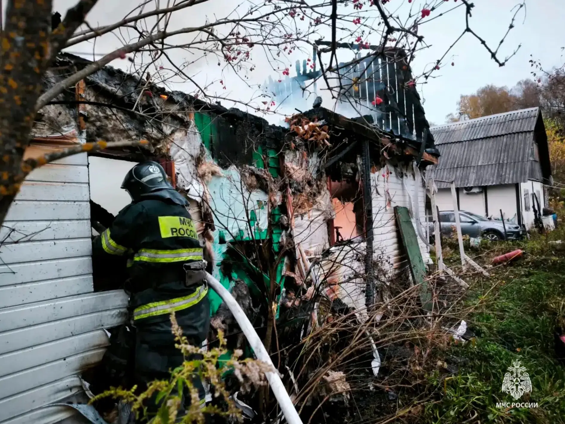 ⚡️В Алексине ликвидировали пожар в СНТ «Урожайное»
