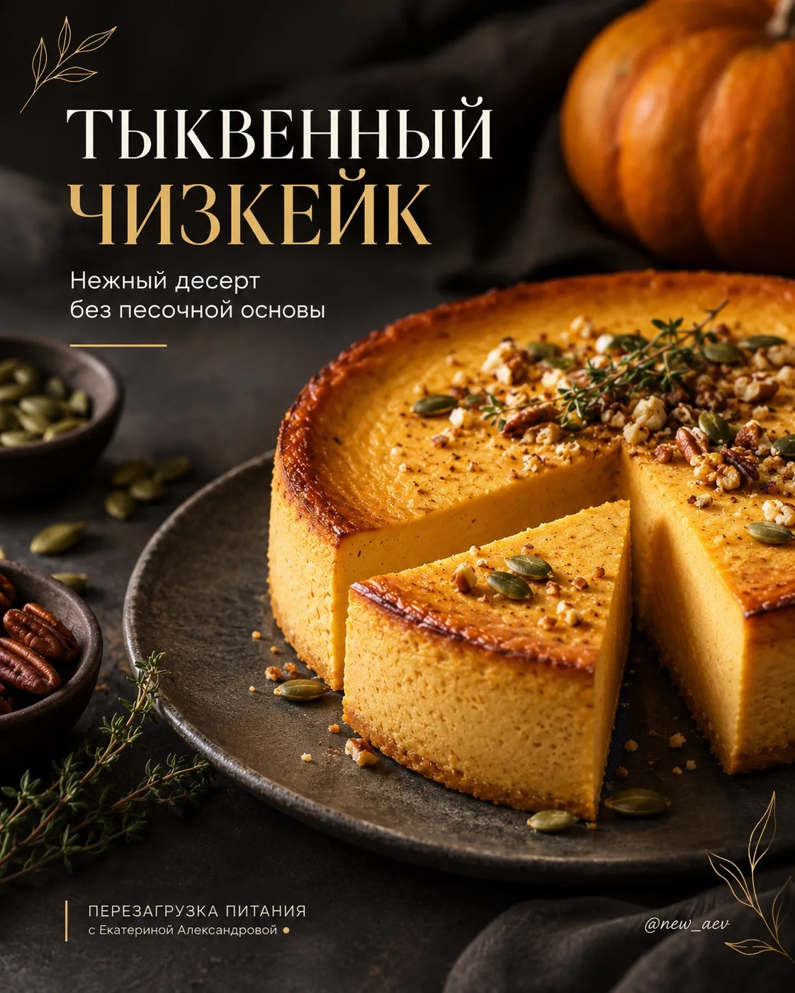 🎃 ТЫКВЕННЫЙ ЧИЗКЕЙК, КОТОРЫЙ МОЖНО ДАЖЕ НА ПОХУДЕНИИ!😍