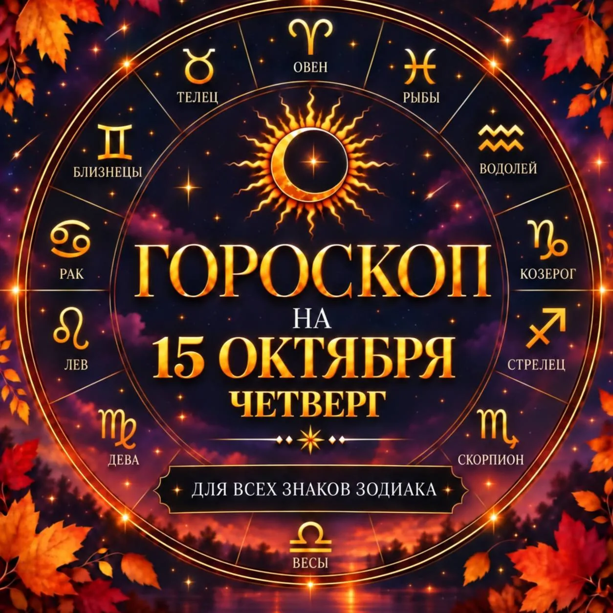 🔮 Гороскоп на 15 октября, четверг