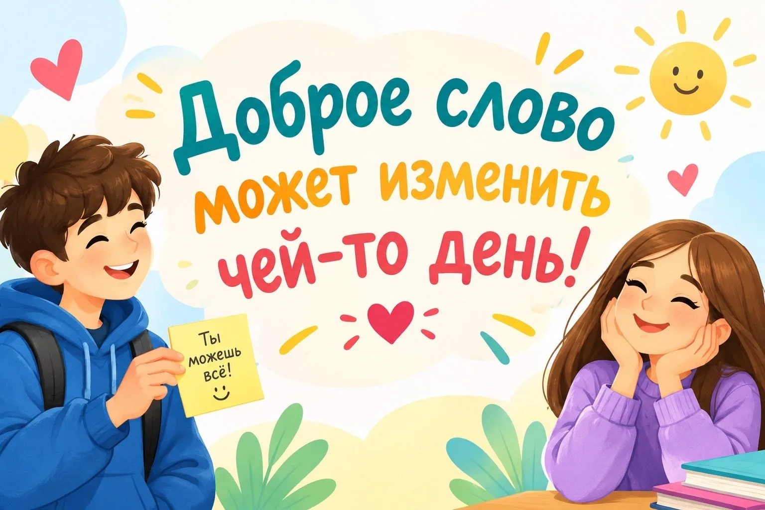 Доброе слово может изменить чей-то день!