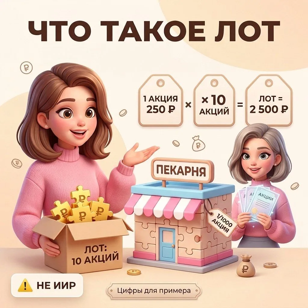 ⠀💰 Сколько нужно денег, чтобы начать: лот и цена акции
