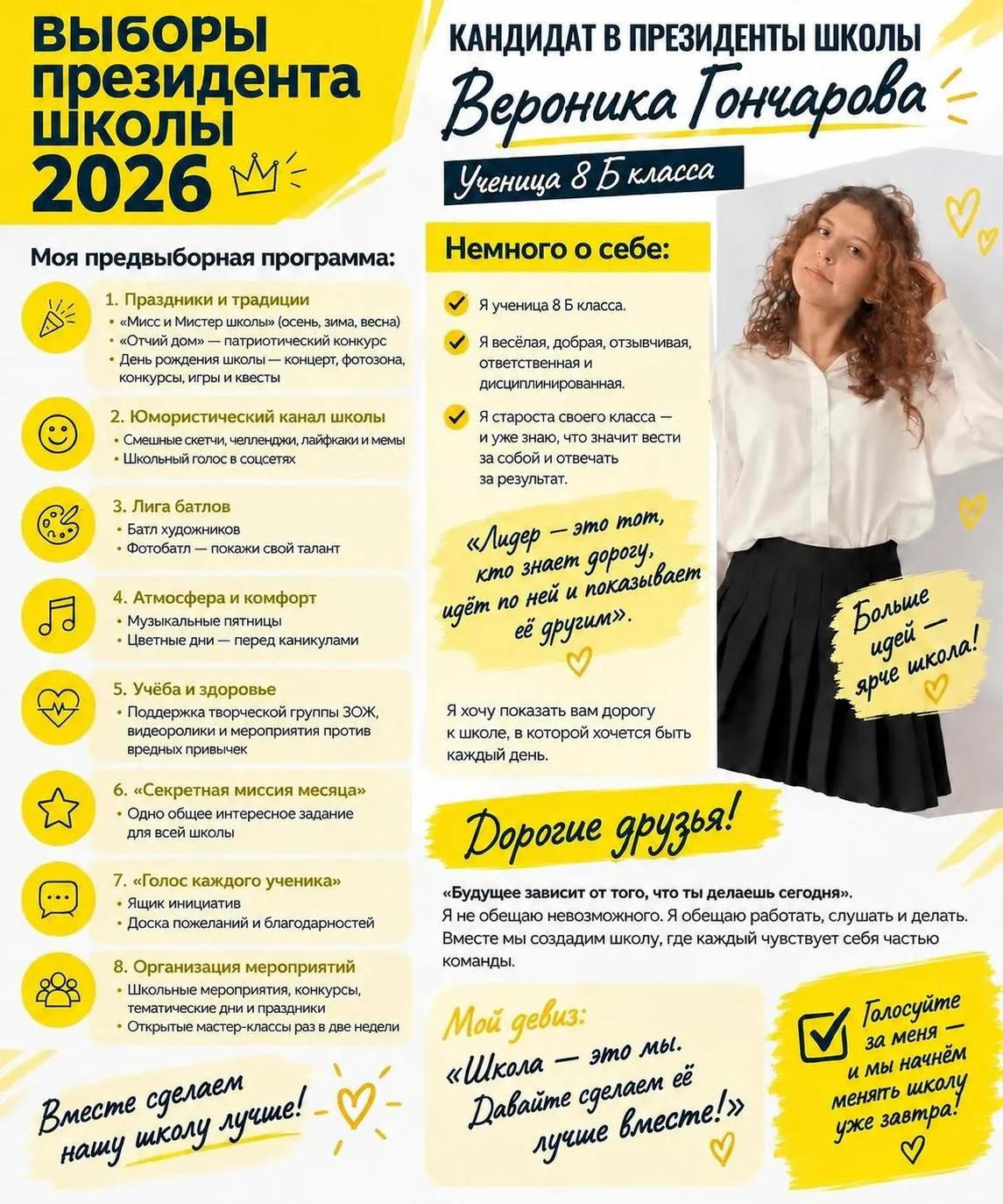 🗳️🏫 Выборы президента школы 2026: Кратко о главном ✨