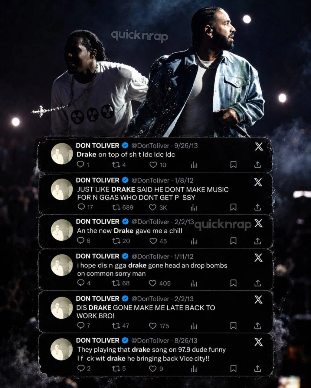 👏 Don Toliver был огромным фанатом Drake в 18 лет, а теперь у них совместные песни