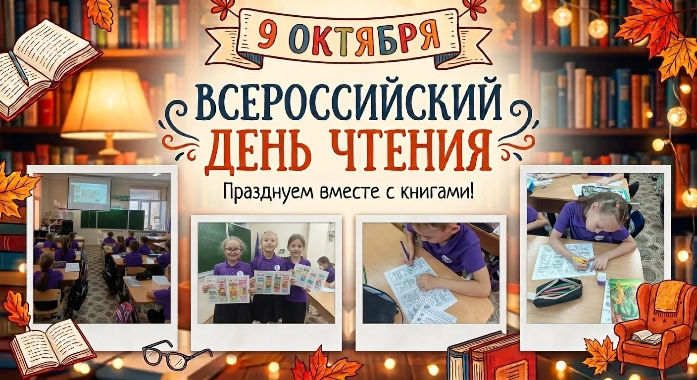 📚 Чтение — это движение вперёд! 9 октября во Всероссийский  день чтения 🟣🦅 Орлята  3...