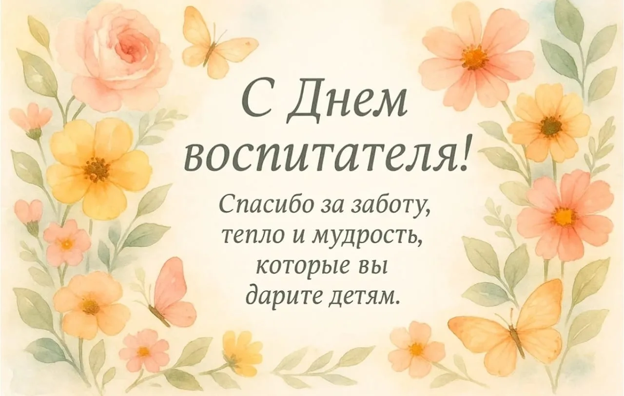 💕 Сегодня особенный день — День воспитателя и всех дошкольных работников.