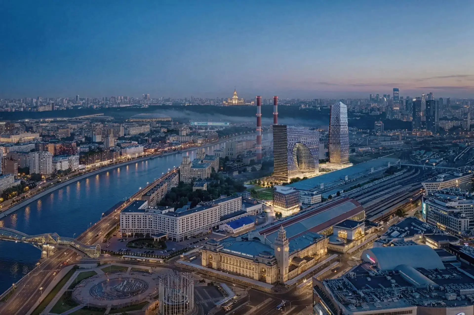 🏗 Многофункциональный деловой квартал с башней-доминантой построят у Киевского вокзала