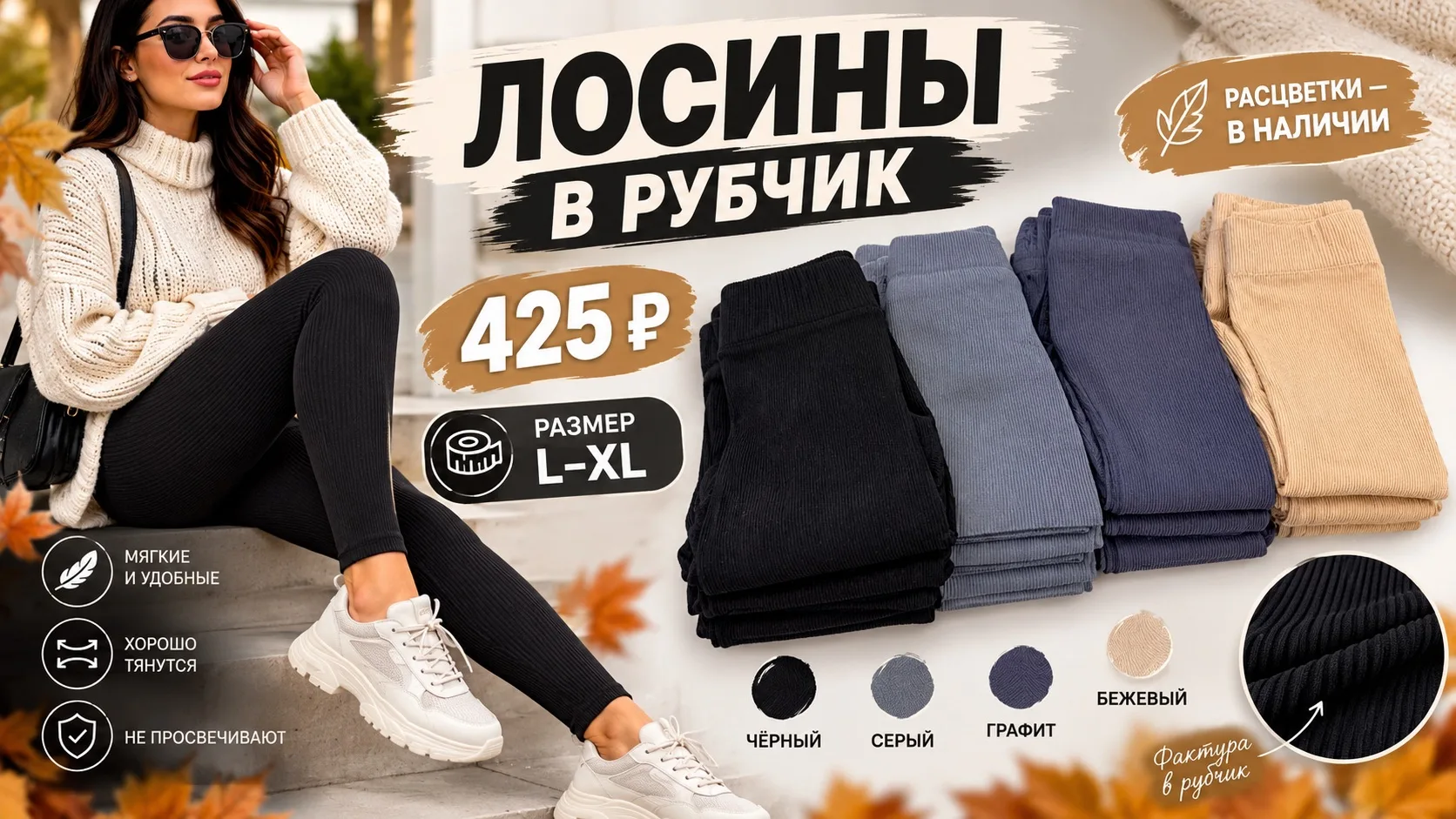 💠 Лосины в рубчик 💠