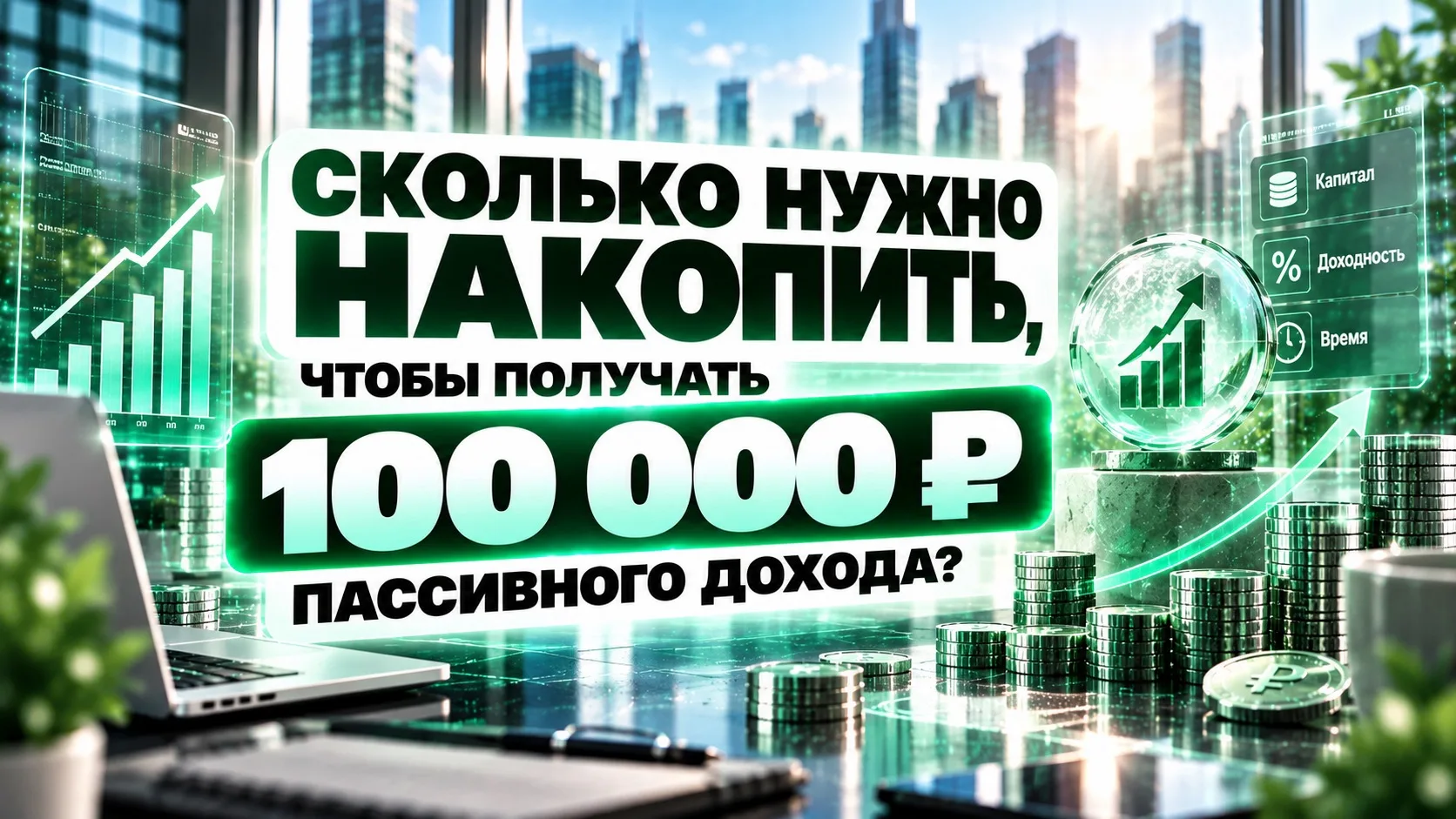 Сколько нужно накопить, чтобы получать 100 000 ₽ пассивного дохода?