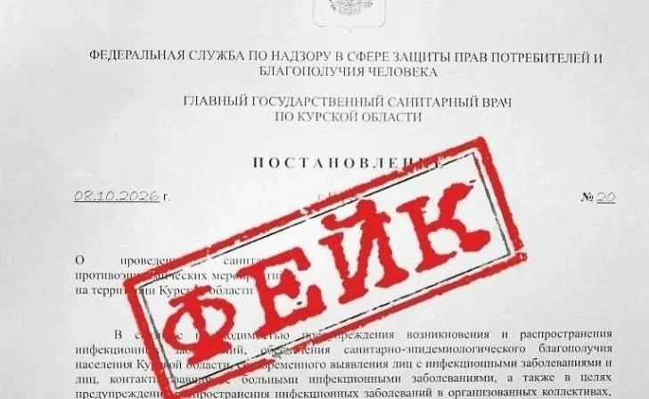 Роспотребнадзор предупредил курян о фейковом постановлении