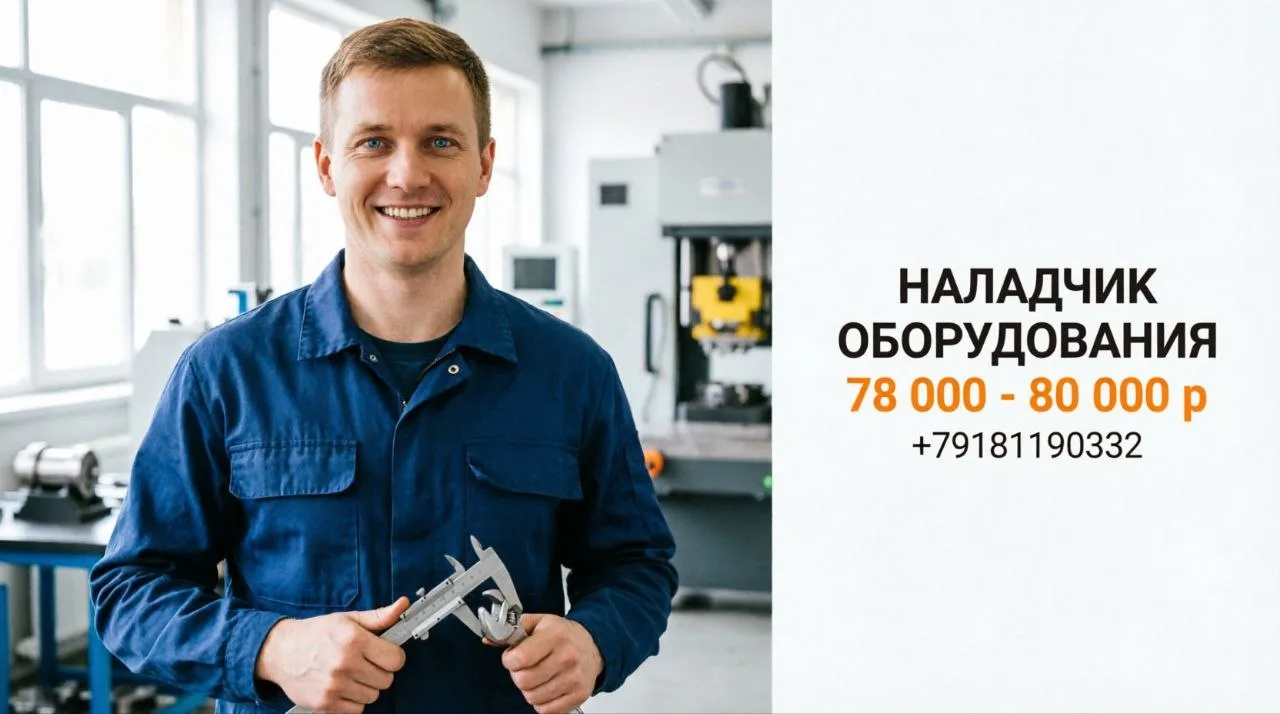 НАЛАДЧИК ОБОРУДОВАНИЯ | 78 000 - 80 000 р