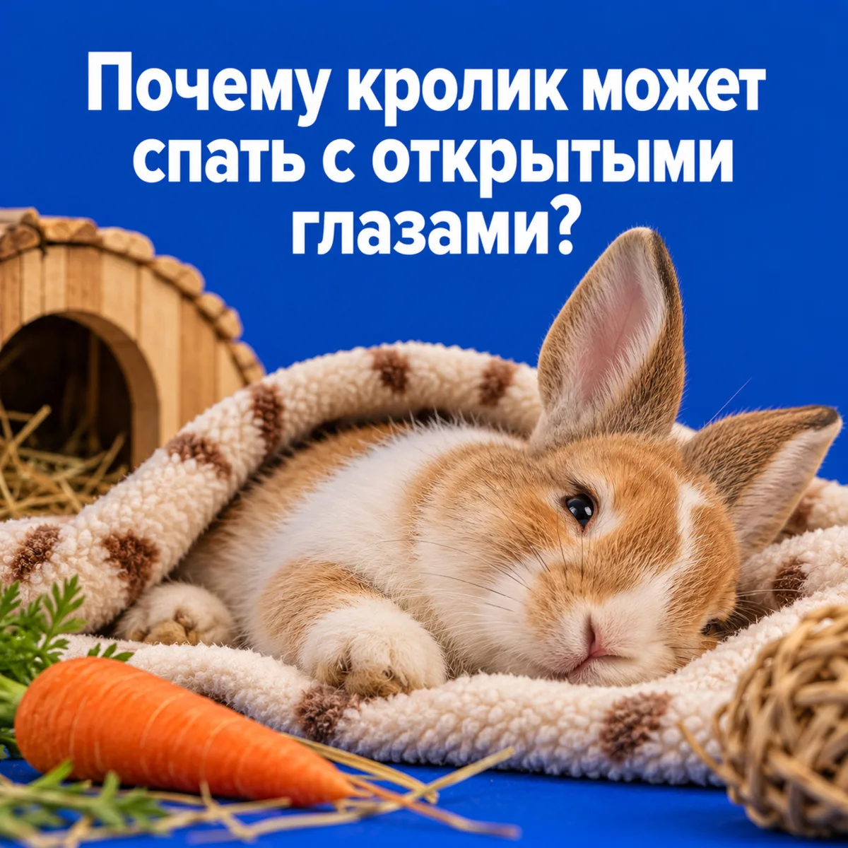 🐰 Почему кролик может спать с открытыми глазами?