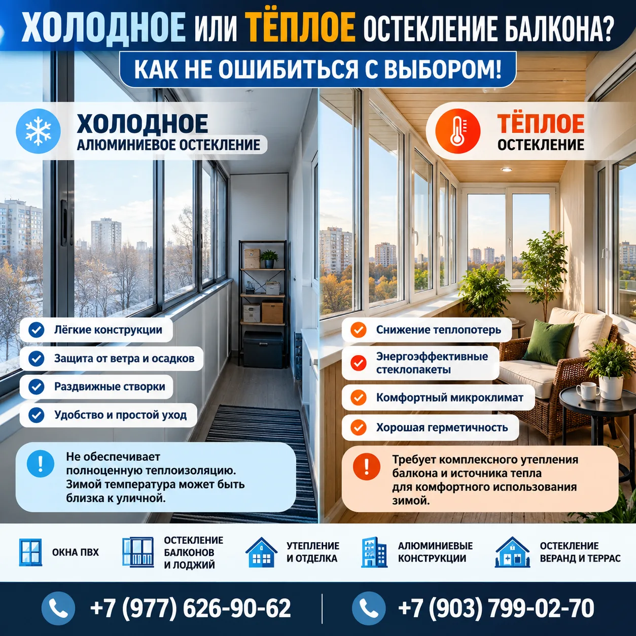 🪟 ХОЛОДНОЕ ИЛИ ТЁПЛОЕ ОСТЕКЛЕНИЕ БАЛКОНА? КАК НЕ ОШИБИТЬСЯ С ВЫБОРОМ!