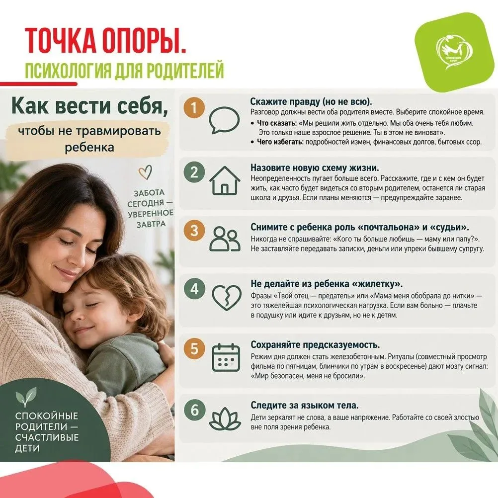 🧩 Развод родителей: как помочь ребенку пережить