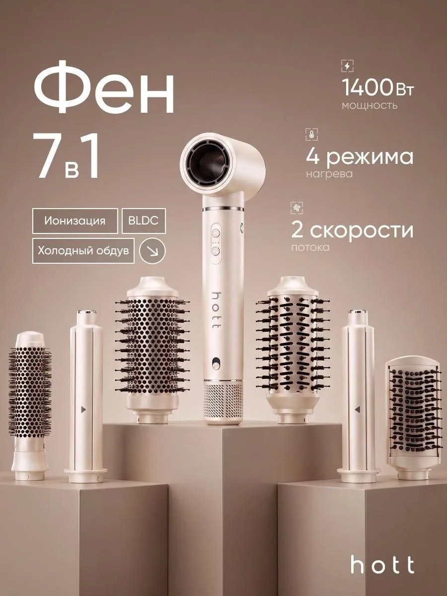 WB. Фен-стайлер 7 насадок