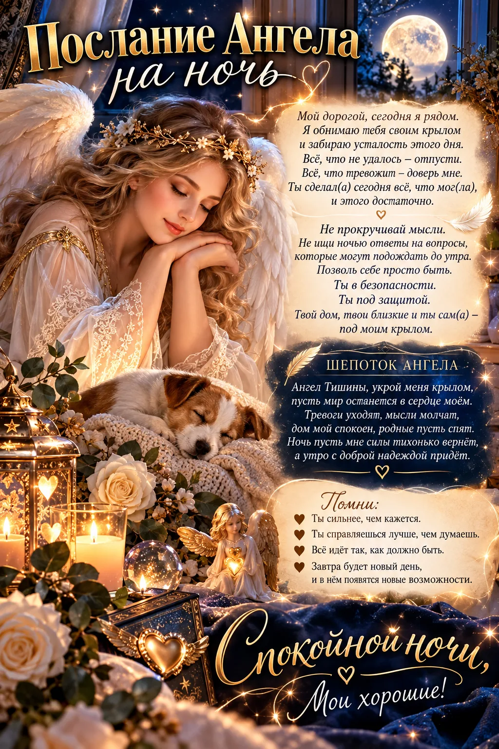 👼 Послание Ангела Тишины и Спокойствия на ночь